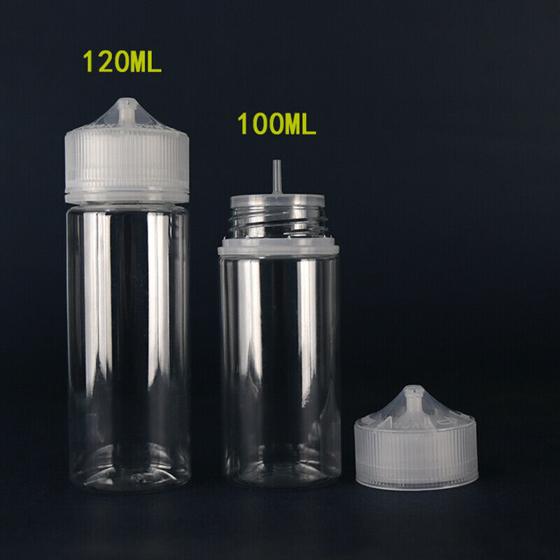Juice Bottle Dropper - 5 adet 30ml/60ml/100ml/120ml Plastik PET Boş