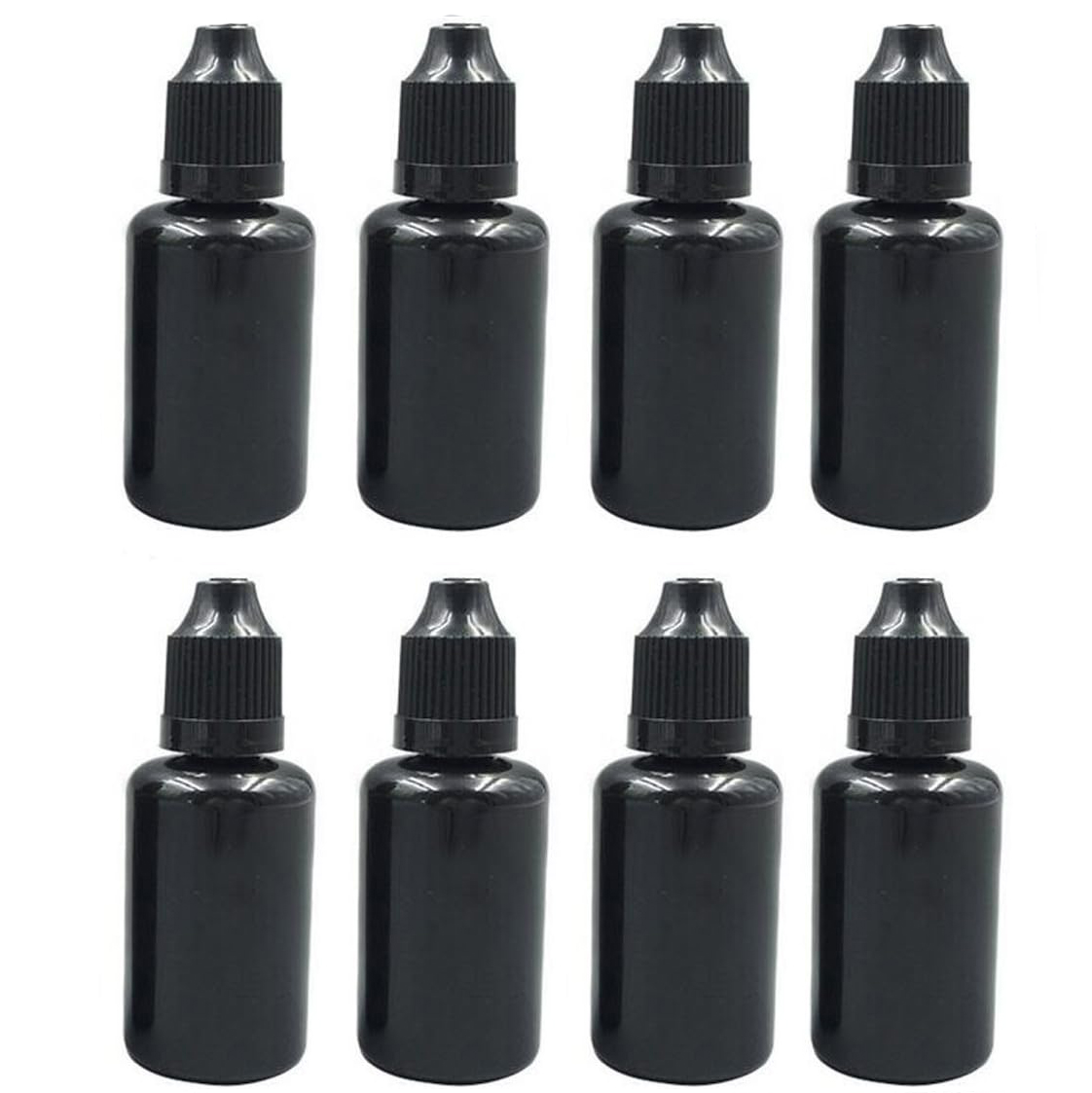 Juice Bottle Dropper - 5 adet 5-20ml siyah plastik şişe